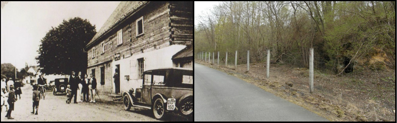 Svébořice, Kalbasův hostinec r. 1932 v porovnání se stavem v r. 2015
