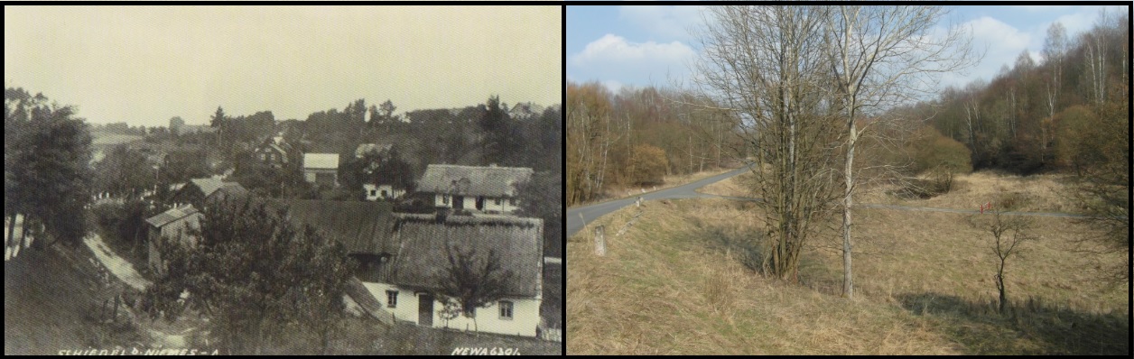 Příloha 2 : Židlov, křižovatka r. 1924 v porovnání se stavem v r. 2015