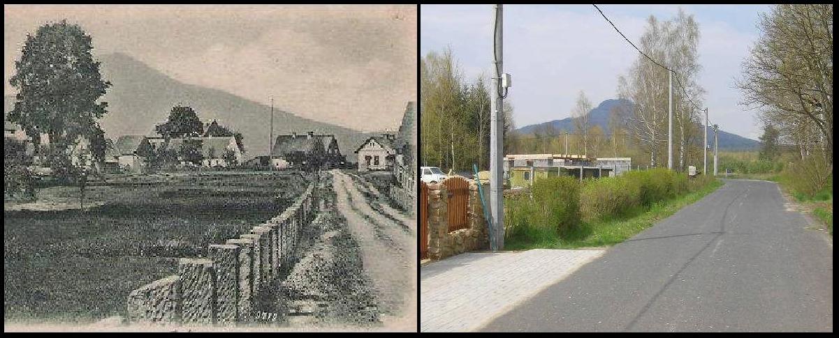 Příloha 4: Hvězdov východní část r. 1920 v porovnání se stavem v r. 2008