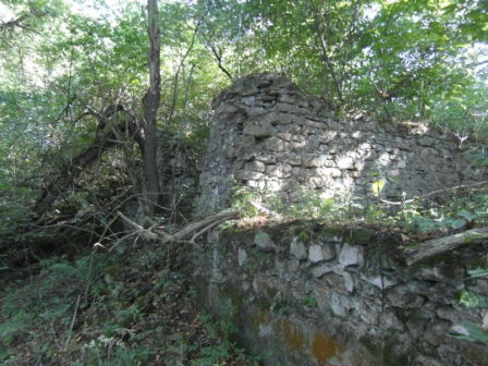 Ruiny v severní části obce