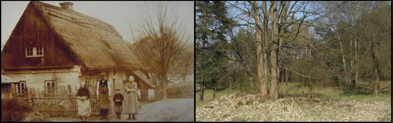 Dům čp. 29 rodiny Suske, při cestě směrem k Zábelcům 1910 / 2017