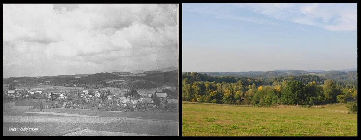 Křída r. 1938 v porovnání se stavem v  r. 2008